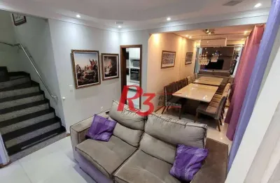 Sobrado para alugar, 151 m² por r$ 10.901,00/mês - pompéia - santos/sp