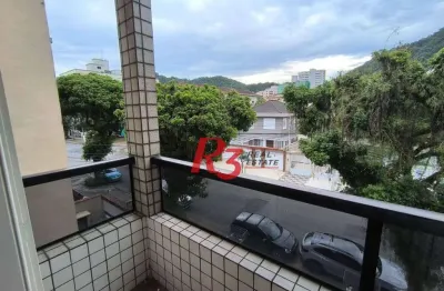 Apartamento com 3 dormitórios à venda, 80 m² por r$ 410.000,00 - marapé - santos/sp