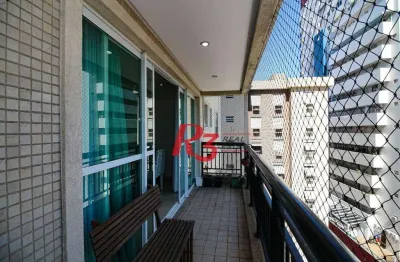 Apartamento à venda, 138 m² por r$ 1.490.000,00 - gonzaga - santos/sp