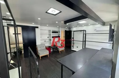 Sala à venda, 46 m² por r$ 310.000,00 - gonzaga - santos/sp