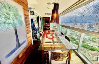 Apartamento, 191 m² - venda por r$ 2.980.000,00 ou aluguel por r$ 18.000,00/mês - embaré - santos/sp
