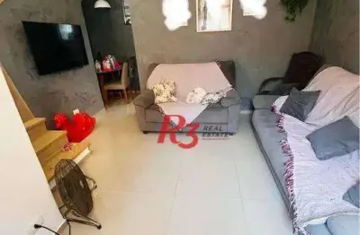 Sobrado à venda, 90 m² por r$ 320.000,00 - macuco - santos/sp