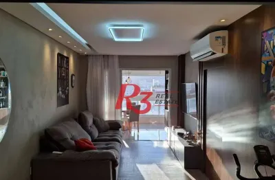 Apartamento com 2 dormitórios à venda, 89 m² - vila belmiro - santos/sp