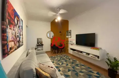 Apartamento com 2 dormitórios à venda, 70 m² por r$ 386.900,00 - campo grande - santos/sp