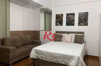 Kitnet com 1 dormitório, 31 m² - venda por r$ 320.000,00 ou aluguel por r$ 3.184,09/mês - itararé - são vicente/sp