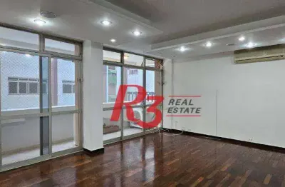 Apartamento para alugar, 161 m² por r$ 6.000,00/mês - gonzaga - santos/sp