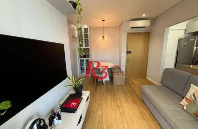 Studio com 1 dormitório à venda, 44 m² por r$ 640.000,00 - campo grande - santos/sp