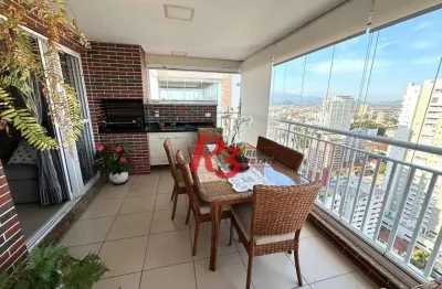 Apartamento à venda, 124 m² por r$ 2.180.000,00 - boqueirão - santos/sp