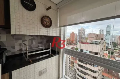Apartamento à venda, 155 m² por r$ 1.980.000,00 - embaré - santos/sp