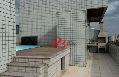 Cobertura à venda, 324 m² por r$ 1.500.000,00 - aparecida - santos/sp