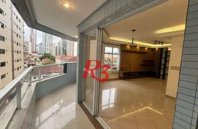 Apartamento com 3 dormitórios à venda, 161 m² por r$ 1.590.000,00 - gonzaga - santos/sp