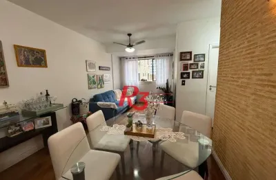 Apartamento com 2 dormitórios à venda, 84 m² por r$ 456.000,00 - marapé - santos/sp