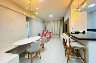 Apartamento com 2 dormitórios à venda, 85 m² por r$ 1.650.000,00 - embaré - santos/sp