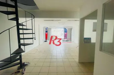 Loja para alugar, 190 m² por r$ 8.000,00/mês - centro - santos/sp