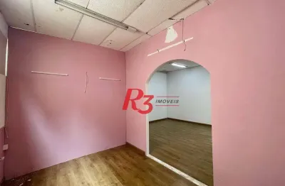 Sala para alugar, 30 m² por r$ 2.500,00/mês - gonzaga - santos/sp