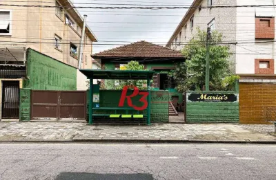 Terreno à venda, 417 m² por r$ 1.590.000,00 - boqueirão - santos/sp