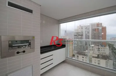 Apartamento para alugar, 101 m² por r$ 9.000,02/mês - gonzaga - santos/sp
