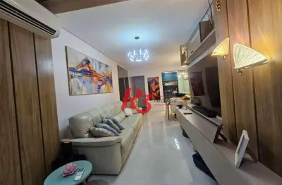 Apartamento com 3 dormitórios à venda, 120 m² por r$ 1.650.000,00 - pompéia - santos/sp