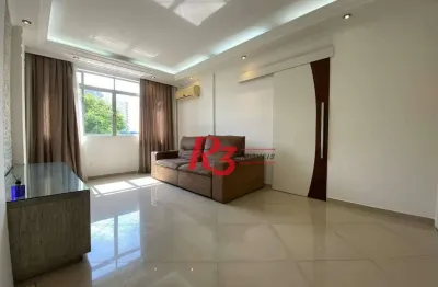 Apartamento com 2 dormitórios à venda, 95 m² por r$ 695.000,00 - boqueirão - santos/sp