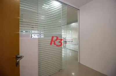 Sala para alugar, 53 m² por r$ 3.500,01/mês - vila matias - santos/sp