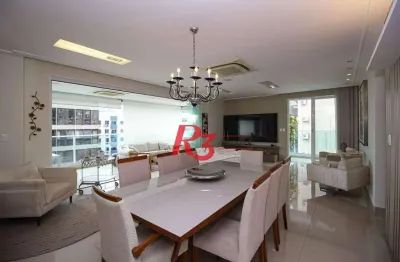 Apartamento com 4 dormitórios, 277 m² - venda por r$ 3.690.000,00 ou aluguel por r$ 25.000,00/mês - embaré - santos/sp