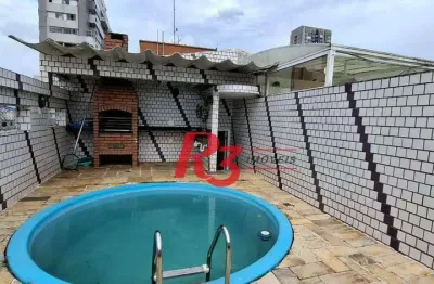 Cobertura à venda, 160 m² por r$ 1.170.000,00 - gonzaga - santos/sp