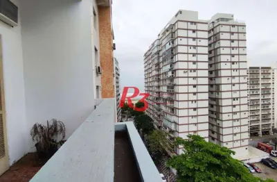 Apartamento com 3 dormitórios para alugar, 173 m² por r$ 5.100,00/mês - gonzaga - santos/sp