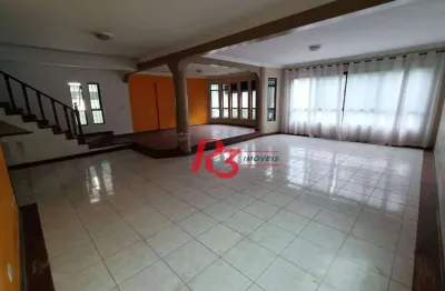Casa com 4 dormitórios à venda, 357 m² - aparecida - santos/sp