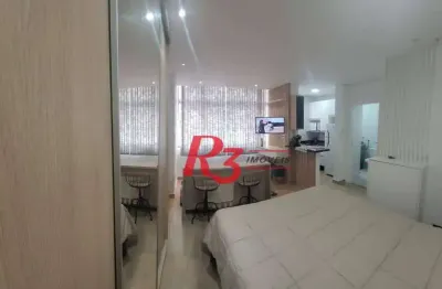 Kitnet com 1 dormitório à venda, 36 m² por r$ 349.000,00 - aparecida - santos/sp