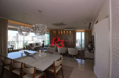 Apartamento com 4 dormitórios à venda, 277 m² por r$ 5.850.000,00 - embaré - santos/sp