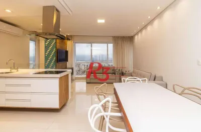 Apartamento com 1 dormitório, 68 m² - venda por r$ 1.300.000,00 ou aluguel por r$ 9.230,00/mês - aparecida - santos/sp