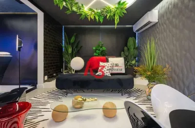 Apartamento amplo com design premiado de frente para o mar no gonzaga