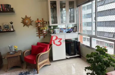 Apartamento com 2 dormitórios à venda, 100 m² por r$ 870.000,00 - boqueirão - santos/sp