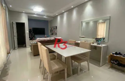 R3 real estate vende! apartamento vista mar  com 3 dormitórios à venda, 173 m² por r$ 1.050.000 - gonzaga - santos/sp