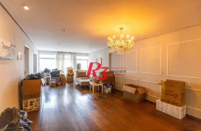 Apartamento com 3 dormitórios à venda, 238 m² por r$ 1.190.000,00 - boqueirão - santos/sp