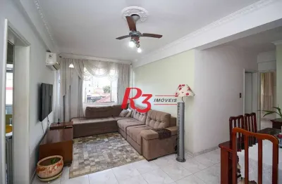 Apartamento para alugar, 77 m² por r$ 4.400,00/mês - boqueirão - santos/sp