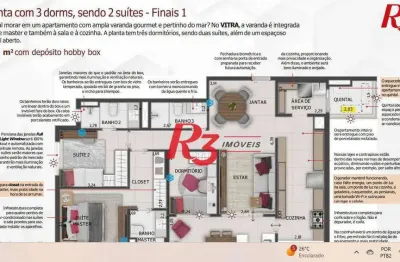 Apartamento à venda, 124 m² por r$ 1.838.000,00 - gonzaga - santos/sp