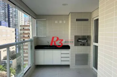 Apartamento com 2 dormitórios para alugar, 87 m² por r$ 7.500,00/mês - gonzaga - santos/sp
