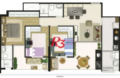 Apartamento à venda, 90 m² por r$ 1.168.000,00 - boqueirão - santos/sp