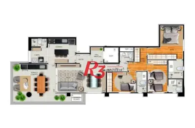 Apartamento à venda, 158 m² por r$ 2.238.363,50 - embaré - santos/sp