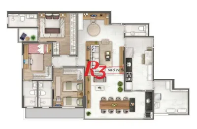 Apartamento à venda, 126 m² por r$ 2.171.000,00 - ponta da praia - santos/sp