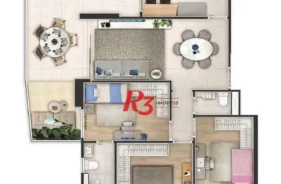 Apartamento à venda, 108 m² por r$ 1.618.020,00 - josé menino - santos/sp