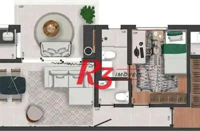 Apartamento à venda, 76 m² por r$ 837.553,00 - embaré - santos/sp