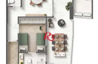 Apartamento à venda, 96 m² por r$ 1.502.770,00 - embaré - santos/sp
