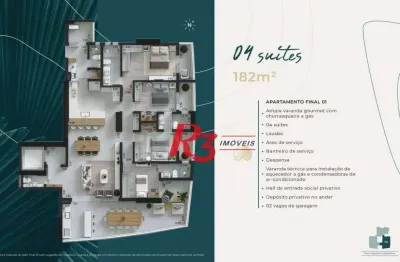Apartamento à venda, 182 m² por r$ 2.599.982,20 - ponta da praia - santos/sp