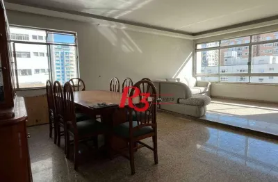 Apartamento com 3 dormitórios à venda, 180 m² por r$ 1.120.000,00 - gonzaga - santos/sp