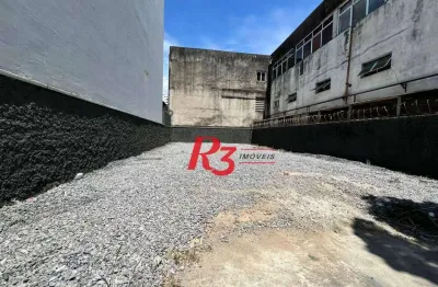 Terreno para alugar, 160 m² por r$ 10.572,79/mês - macuco - santos/sp