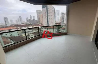 Apartamento com 3 dormitórios à venda, 162 m² por r$ 1.500.000,00 - boqueirão - santos/sp
