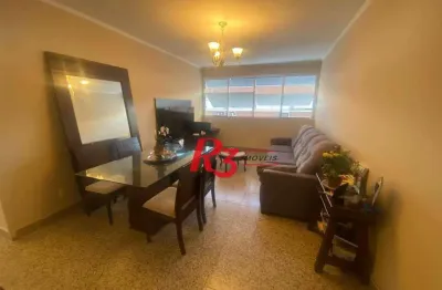 Apartamento com 2 dormitórios à venda, 98 m² por r$ 580.000,00 - gonzaga - santos/sp