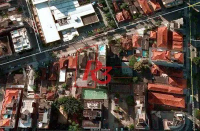 Terreno à venda, 1364 m² por r$ 13.650.000,00 - josé menino - santos/sp